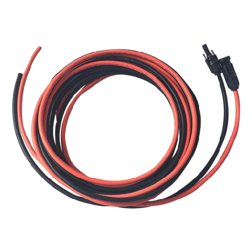 50' PV wire w/MC4 single end red or black